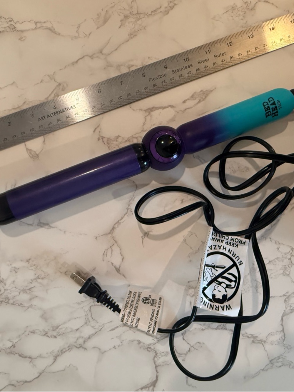 TIGI Bed Head Rough Volume Digital Curling Wand 1.25" No Glove